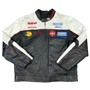 Vintage NASCAR Wilson Leather Dale Earnhardt Sr. #3 Full-Zip Racing Jacket (XL)
